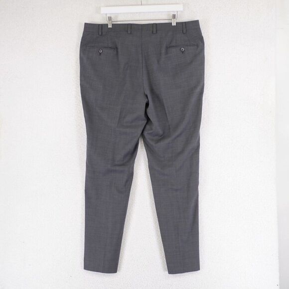 Cremieux Modern Fit Travel Smart Tobin Gray Wool Sharkskin Dress Pants 40/32 Mid - Picture 3 of 7